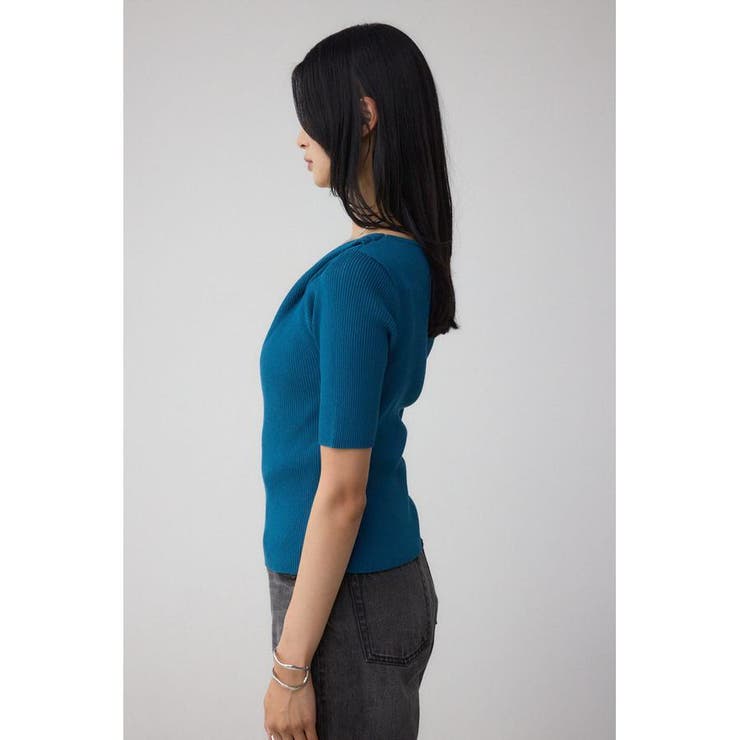 ドレープデザイン5分袖リブニット | AZUL BY MOUSSY | 詳細画像25 