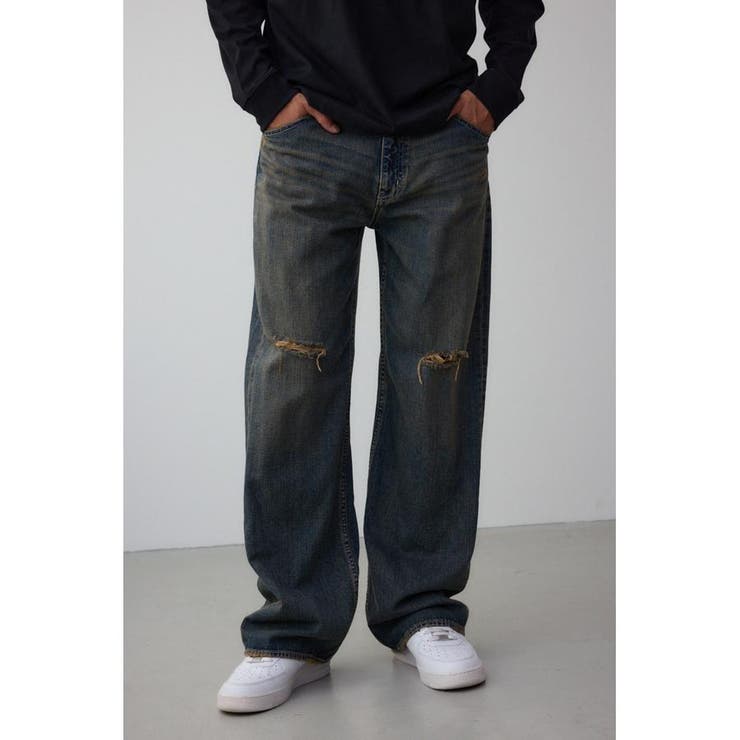 BLU | AZUL DENIM クラッシュヴィンテージワイド | AZUL BY MOUSSY