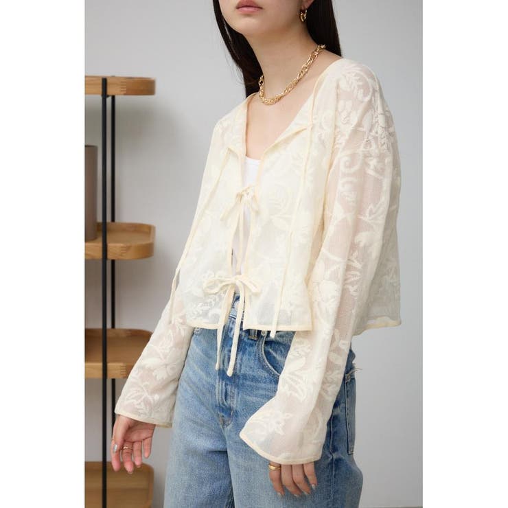 メッシュパターンカーディガン | AZUL BY MOUSSY | 詳細画像2 