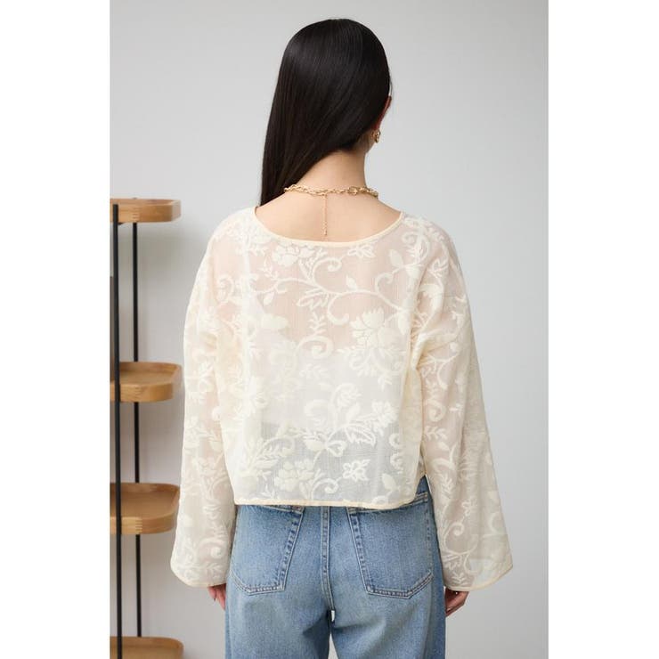 メッシュパターンカーディガン | AZUL BY MOUSSY | 詳細画像6 