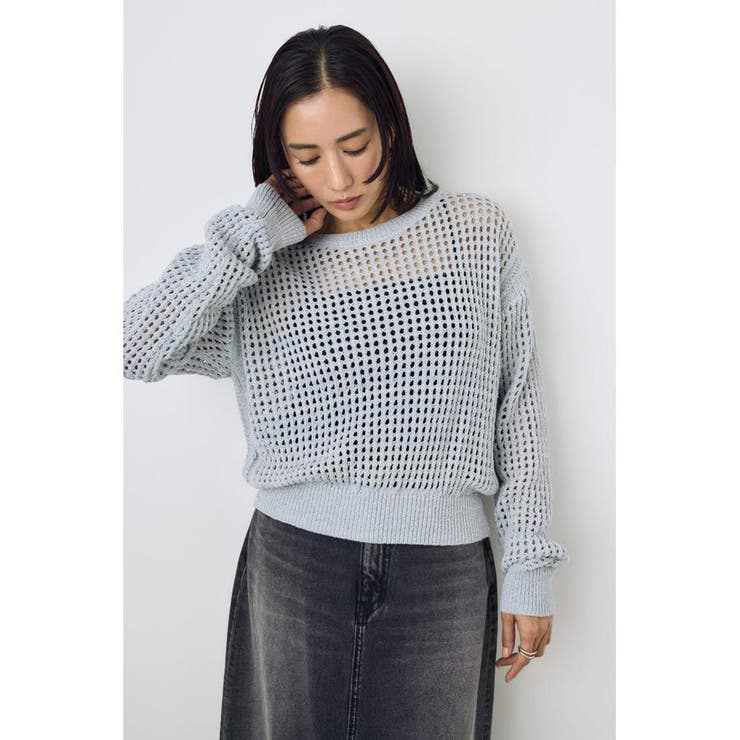 クロップドメッシュニット | AZUL BY MOUSSY | 詳細画像24 