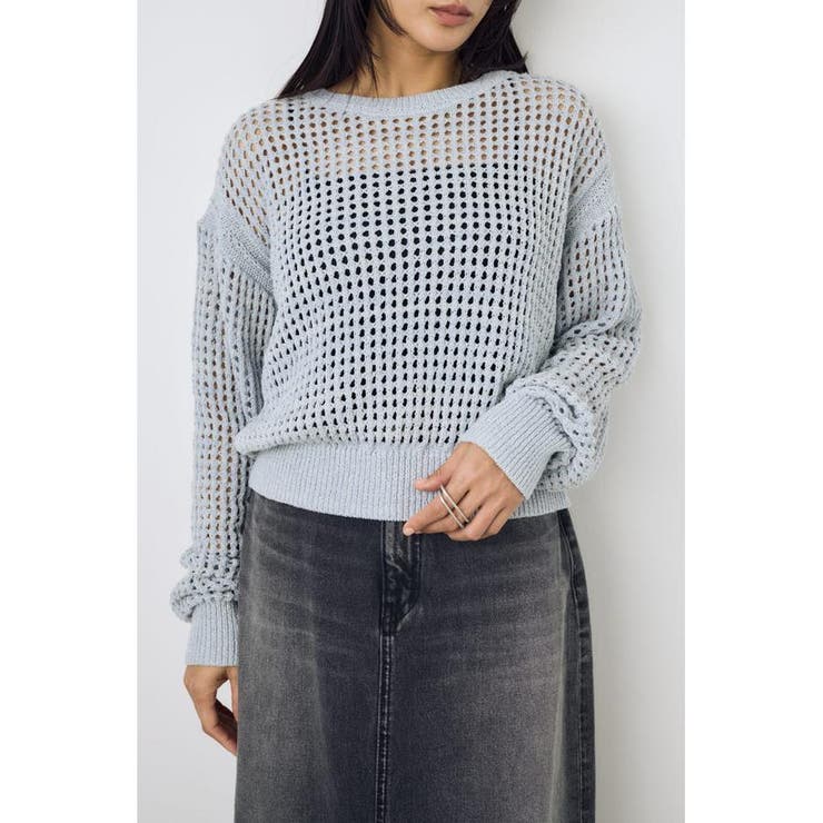 クロップドメッシュニット | AZUL BY MOUSSY | 詳細画像25 