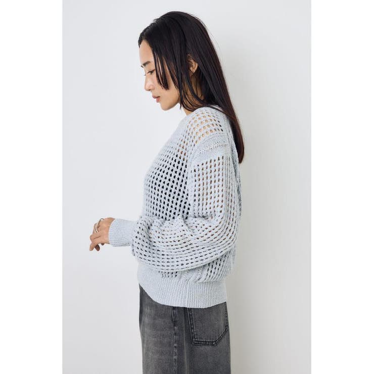 クロップドメッシュニット | AZUL BY MOUSSY | 詳細画像26 