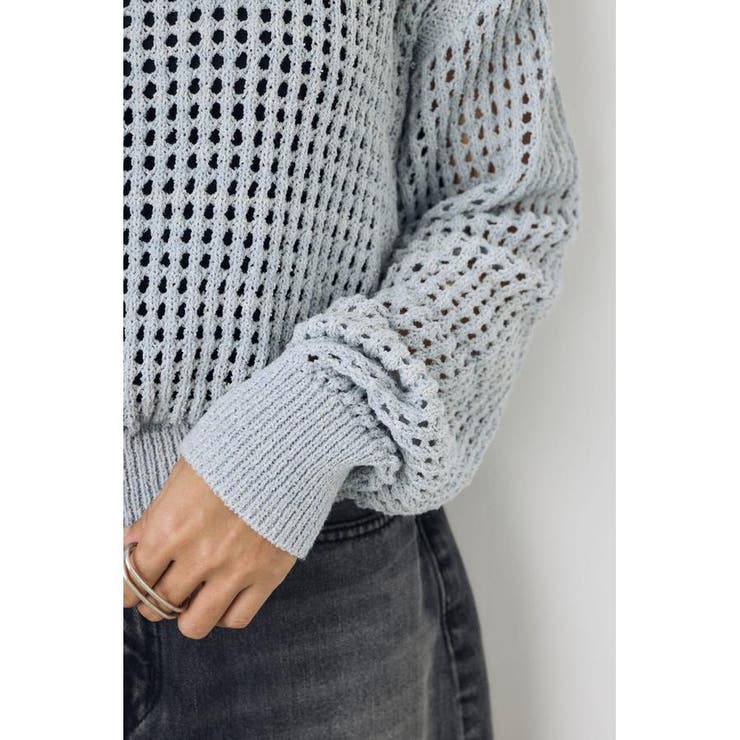 クロップドメッシュニット | AZUL BY MOUSSY | 詳細画像32 