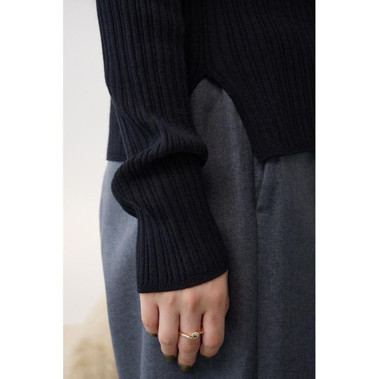 ランダムリブハイネックニットトップス | AZUL BY MOUSSY | 詳細画像34 