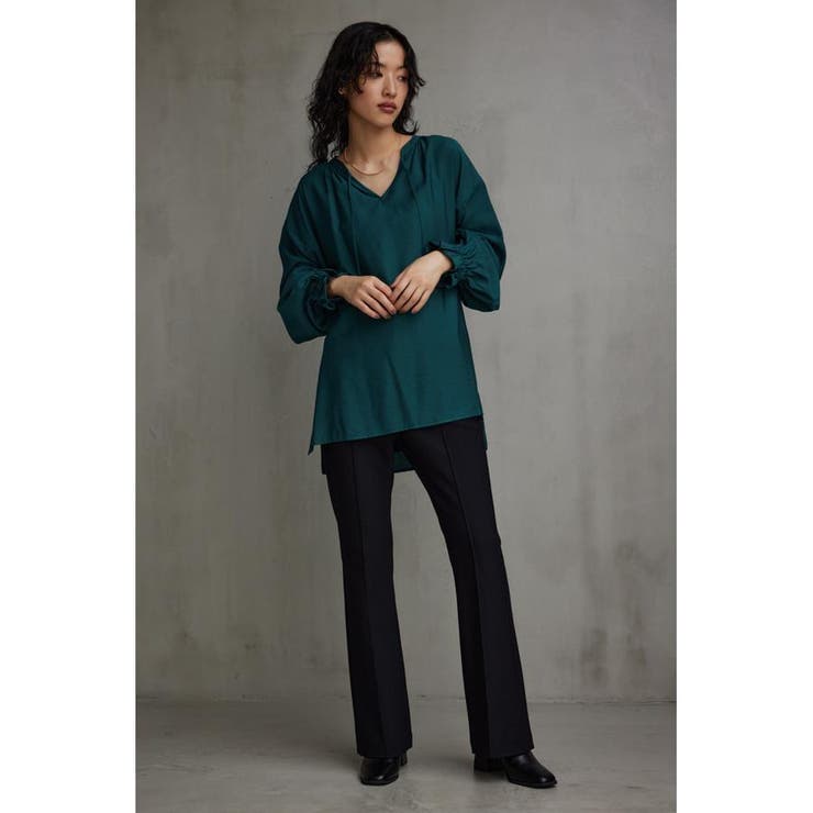 スキッパーギャザーブラウス | AZUL BY MOUSSY | 詳細画像21 