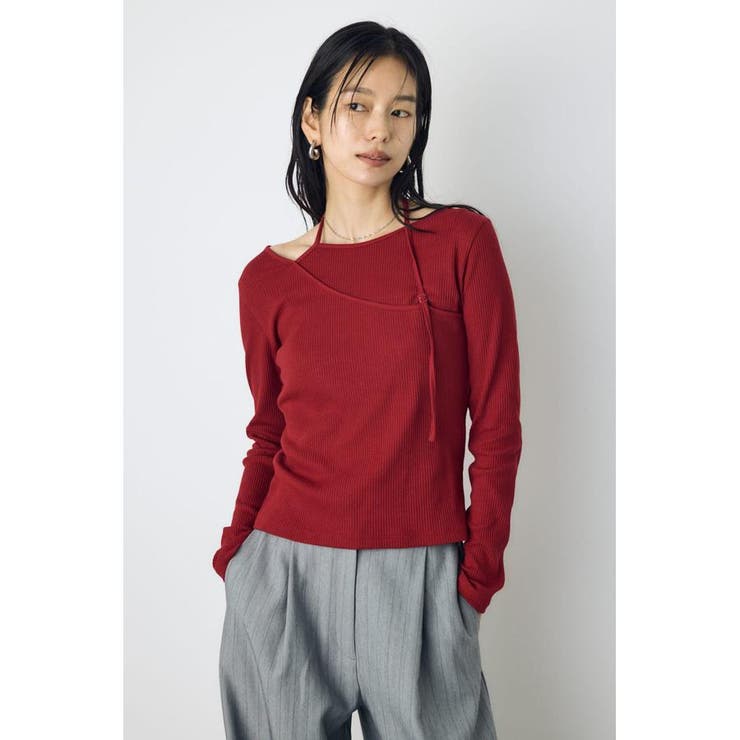 アシンメトリーフェイクレイヤードトップス | AZUL BY MOUSSY | 詳細画像15 