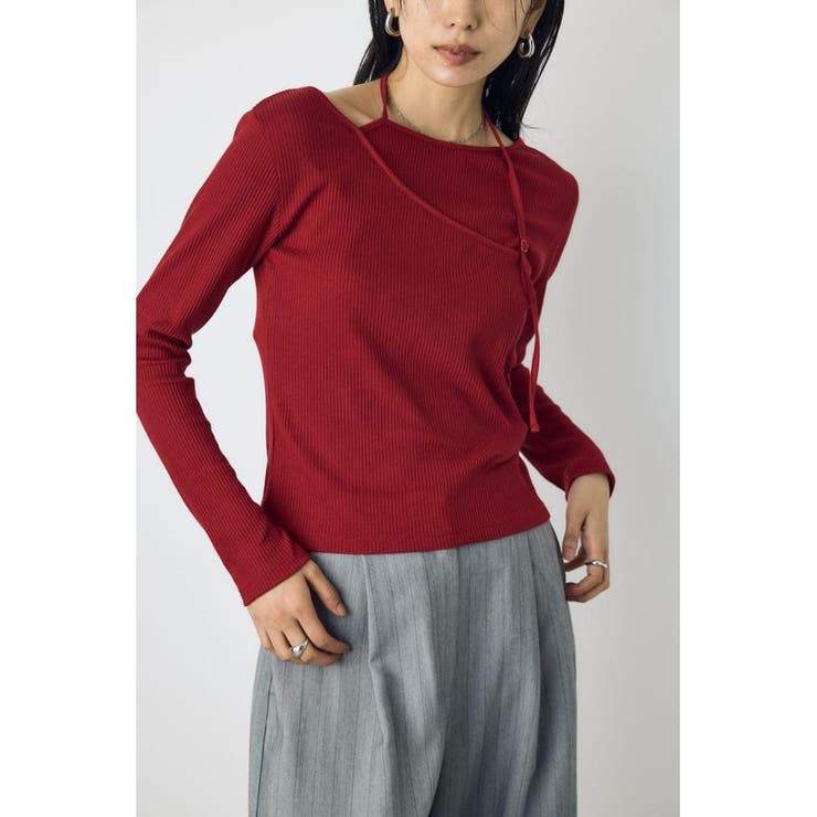 アシンメトリーフェイクレイヤードトップス | AZUL BY MOUSSY | 詳細画像16 