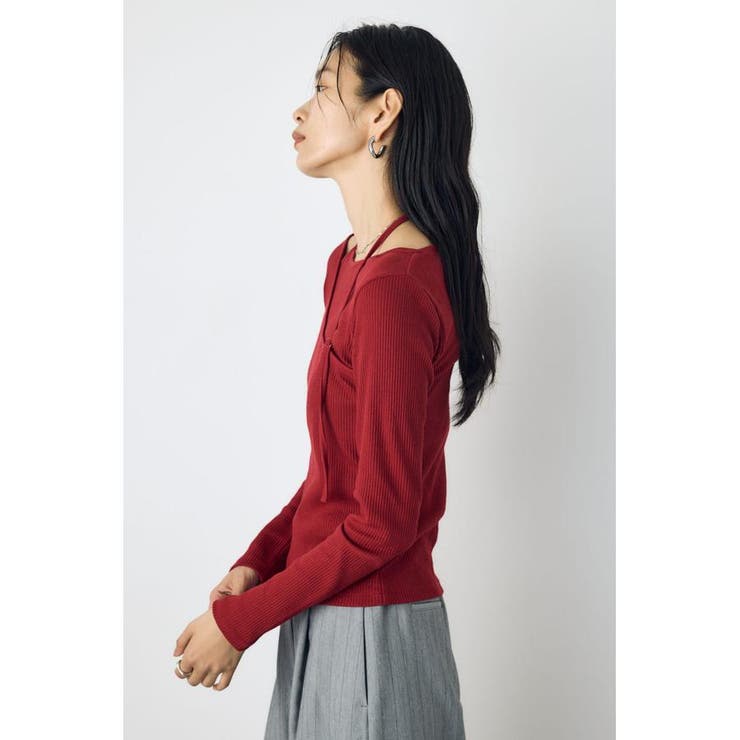 アシンメトリーフェイクレイヤードトップス | AZUL BY MOUSSY | 詳細画像17 