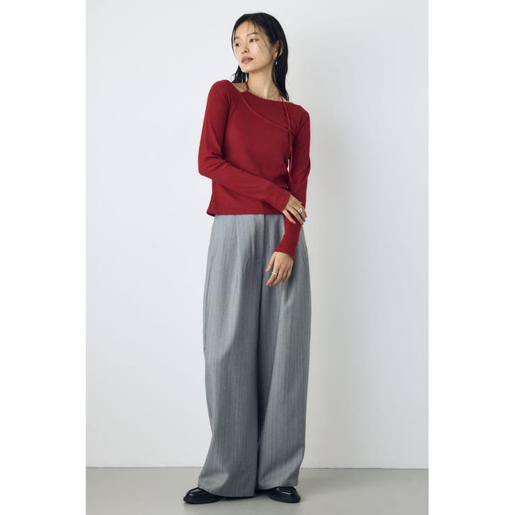 アシンメトリーフェイクレイヤードトップス | AZUL BY MOUSSY | 詳細画像19 