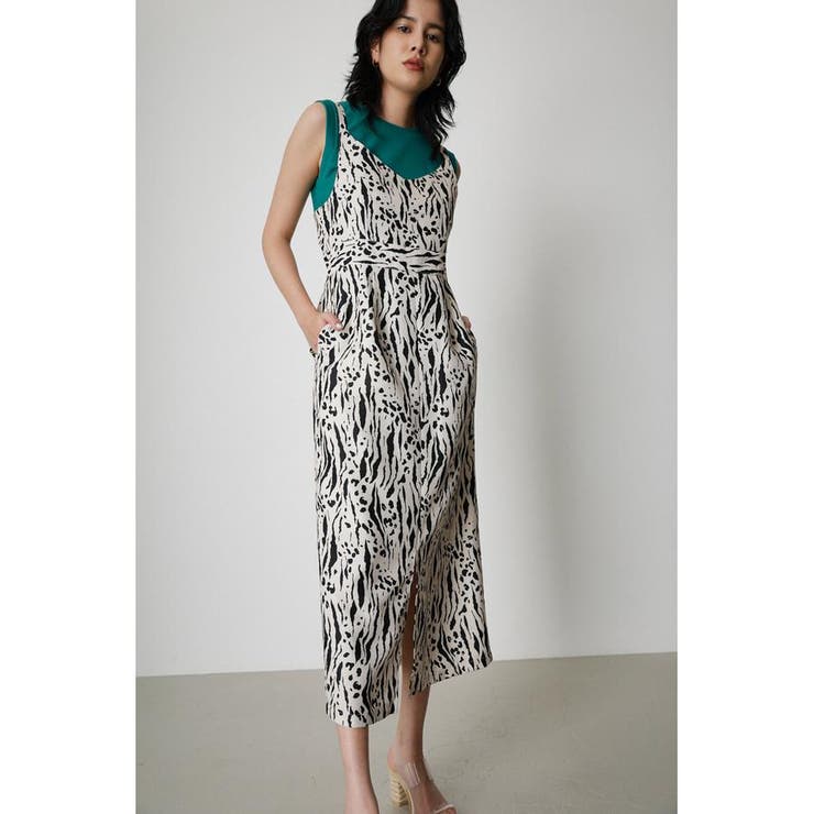 ZEBRA PATTERN SLIT ONEPIECE[品番：AZLW0019918]｜AZUL BY