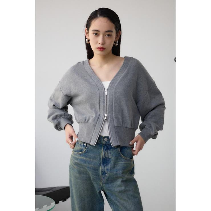 フロントZIPウラケカーディガン | AZUL BY MOUSSY | 詳細画像13 