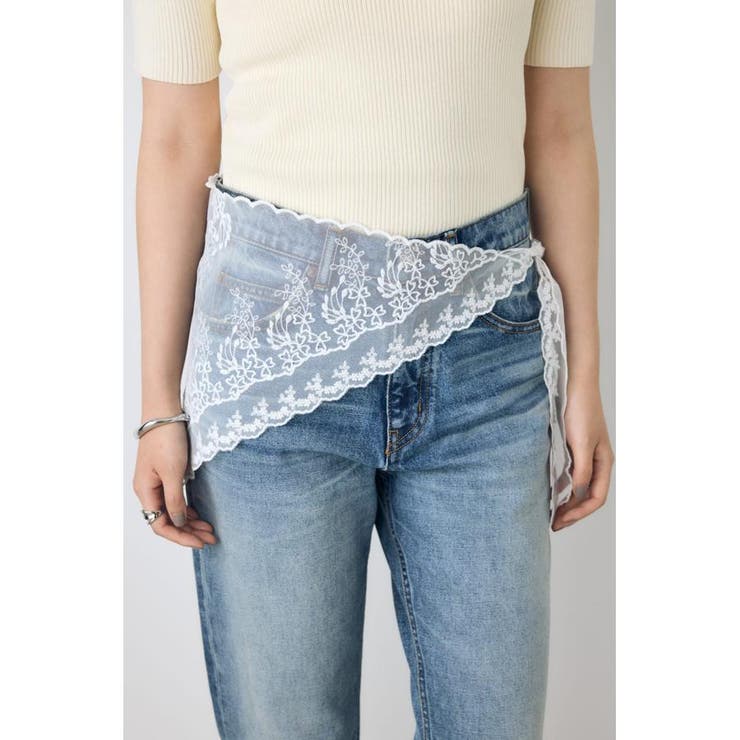 WHT | レーストライアングルスカーフ | AZUL BY MOUSSY