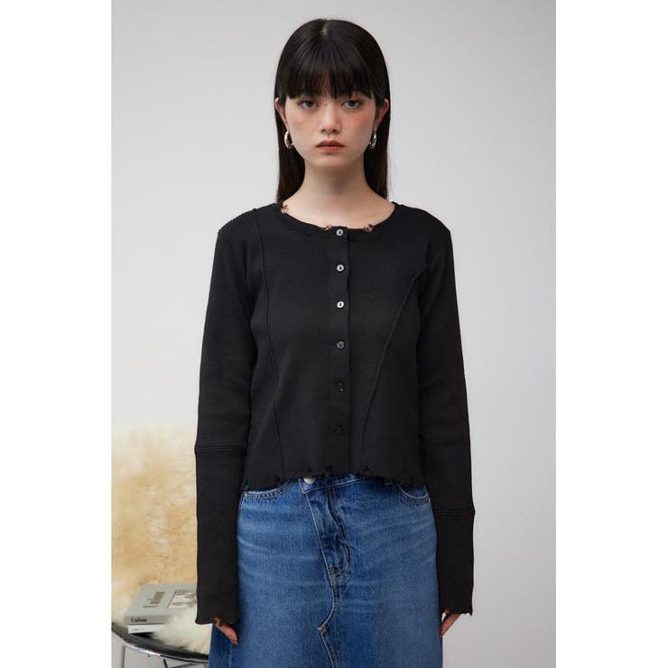 ダメージスイッチングカーディガン | AZUL BY MOUSSY | 詳細画像4 