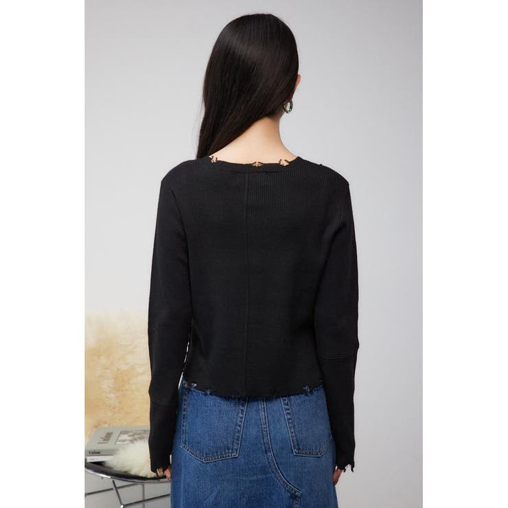 ダメージスイッチングカーディガン | AZUL BY MOUSSY | 詳細画像6 
