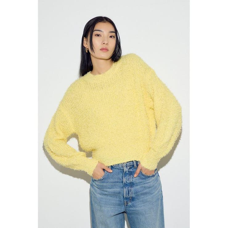 カールヤーンクルーネックニット | AZUL BY MOUSSY | 詳細画像15 