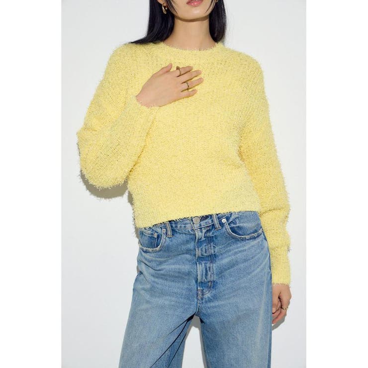 カールヤーンクルーネックニット | AZUL BY MOUSSY | 詳細画像16 