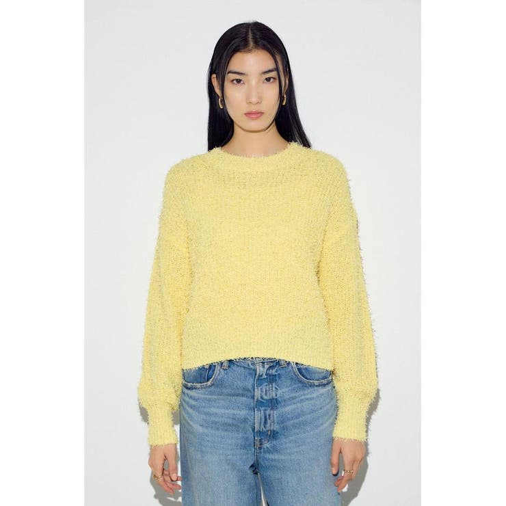 カールヤーンクルーネックニット | AZUL BY MOUSSY | 詳細画像18 