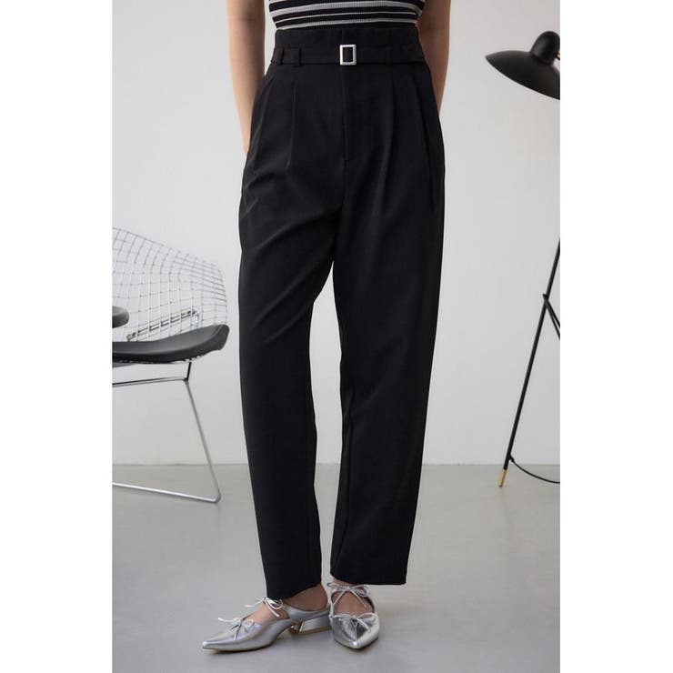 BLK | ベルトタックテーパードパンツ | AZUL BY MOUSSY