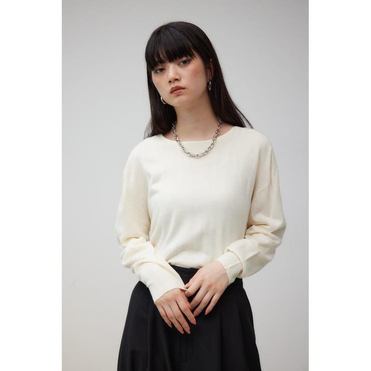 ヌーディー2WAYVネックニットトップス | AZUL BY MOUSSY | 詳細画像3 