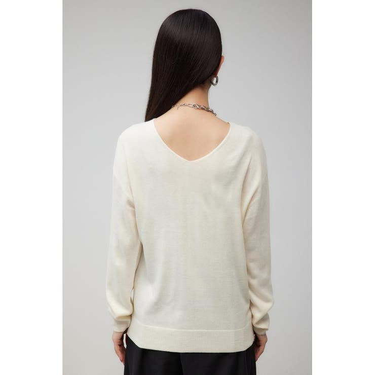 ヌーディー2WAYVネックニットトップス | AZUL BY MOUSSY | 詳細画像7 