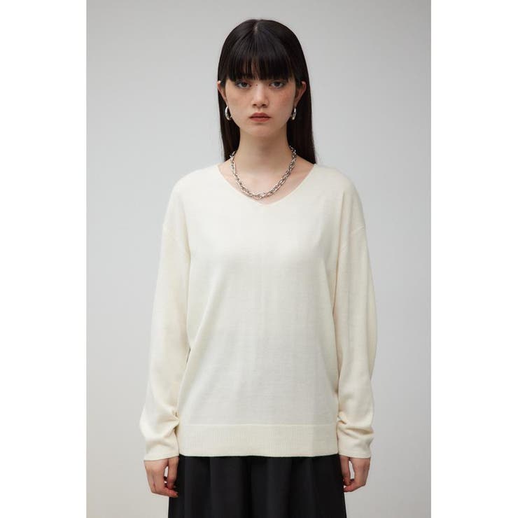 ヌーディー2WAYVネックニットトップス | AZUL BY MOUSSY | 詳細画像13 