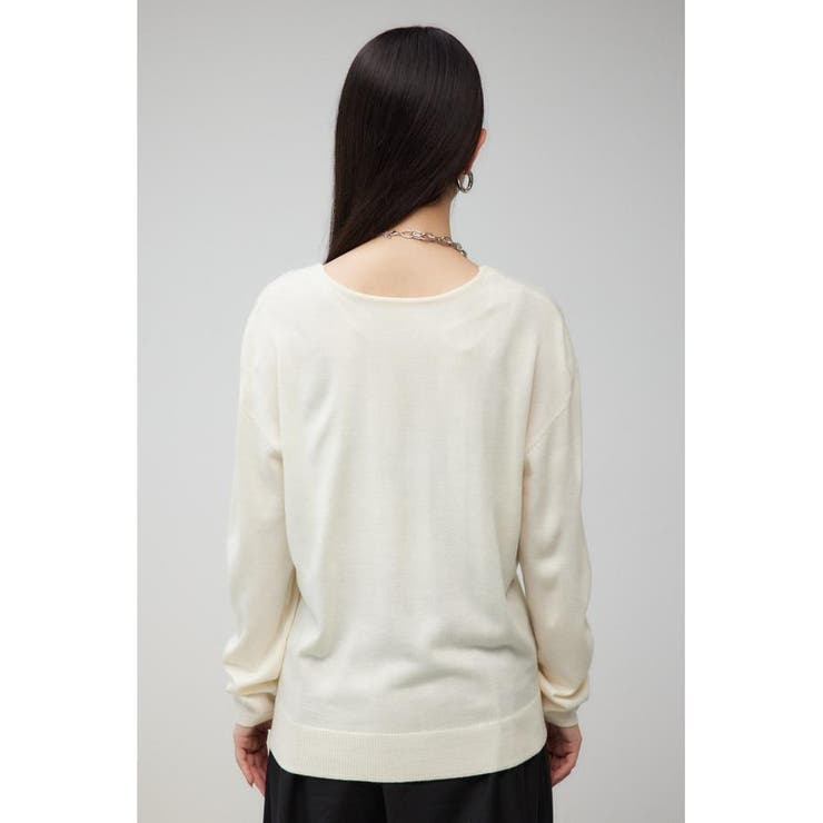 ヌーディー2WAYVネックニットトップス | AZUL BY MOUSSY | 詳細画像14 