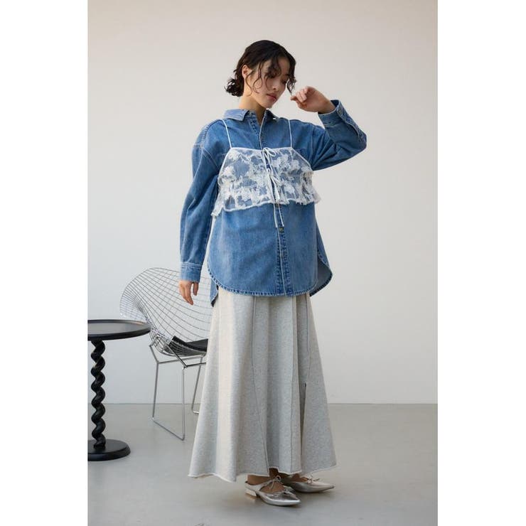 ビンテージライクウラケスカート | AZUL BY MOUSSY | 詳細画像14 