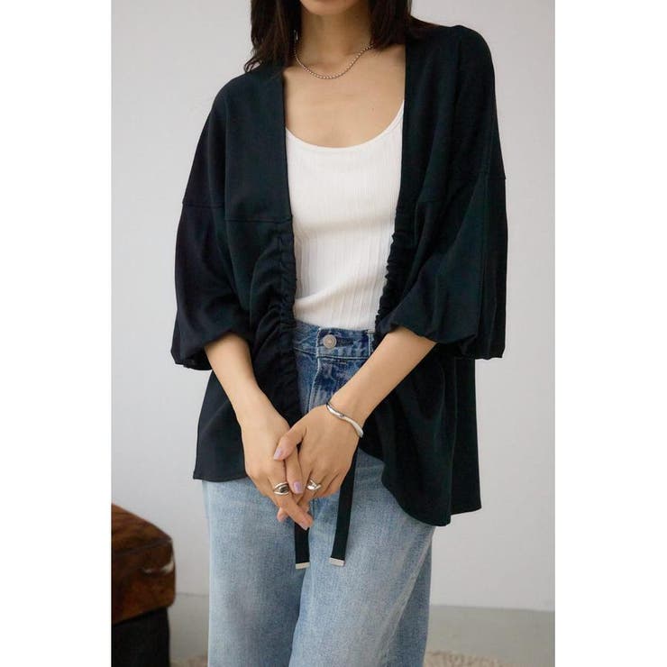 BLK | ドロストトッパーカーディガン | AZUL BY MOUSSY