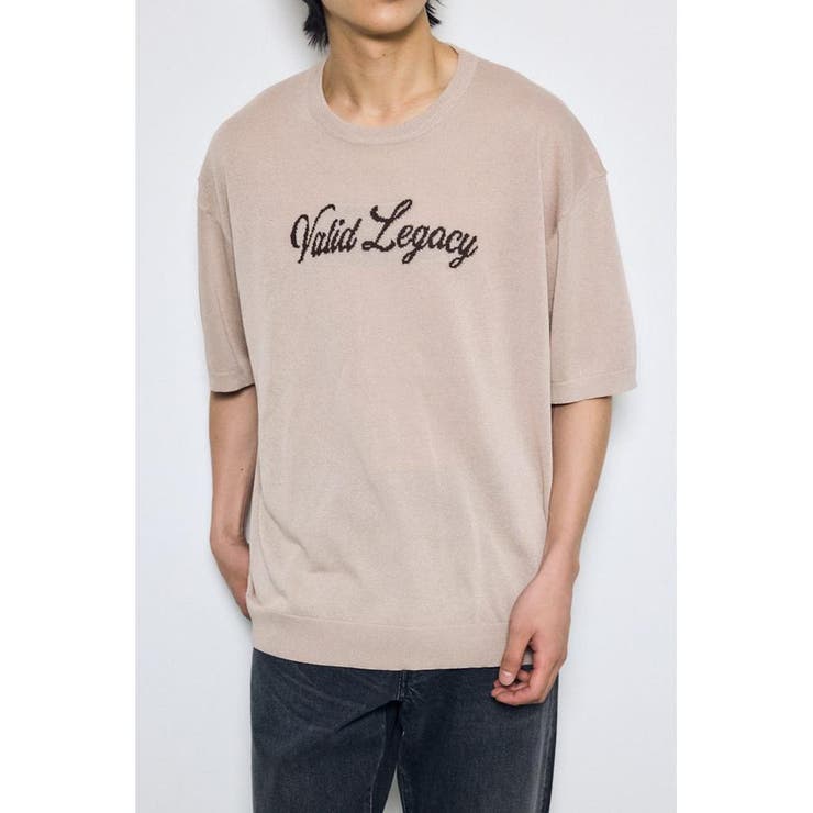 L/BRN1 | フロントロゴ半袖サマーニット | AZUL BY MOUSSY