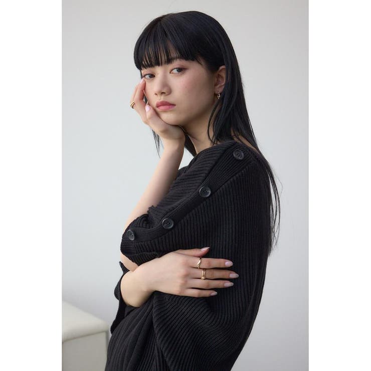 2WAYショルダーボタンニット | AZUL BY MOUSSY | 詳細画像14 