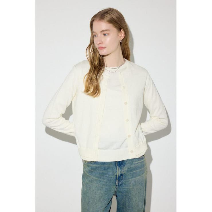 O/WHT1 | カシミヤミックスレイヤードニットカーデイガン | AZUL BY MOUSSY