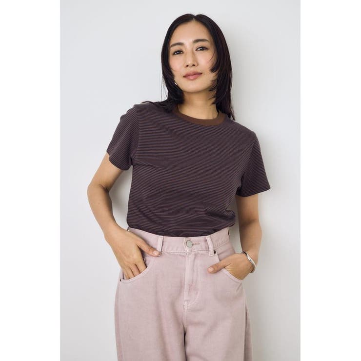 柄BRN5 | ミニボーダーTシャツ | AZUL BY MOUSSY