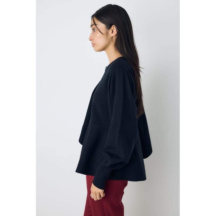 サイドラッフルペプラムニットトップス | AZUL BY MOUSSY | 詳細画像2 