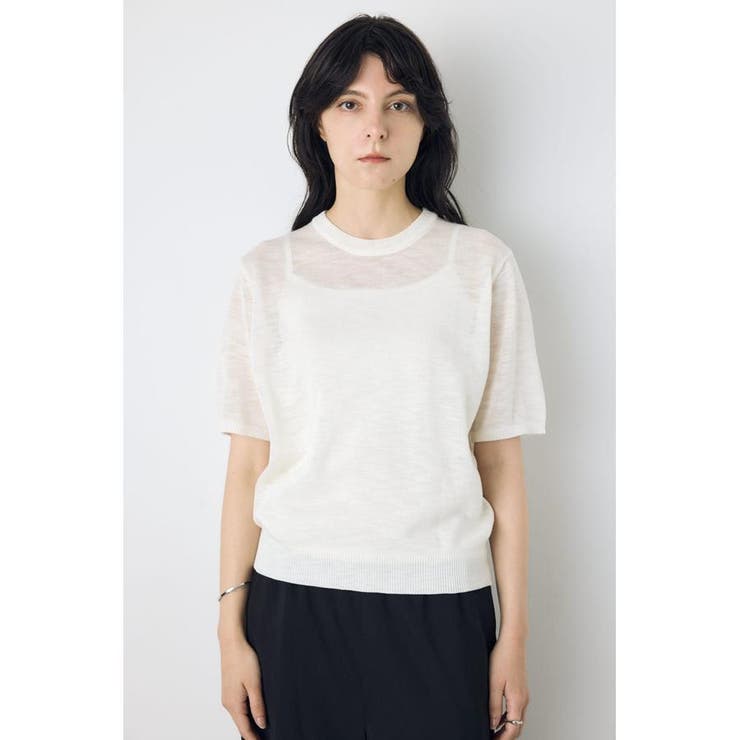 シアークルーネックニットトップス | AZUL BY MOUSSY | 詳細画像2 