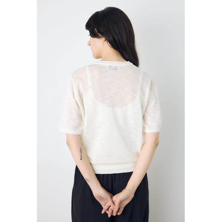 シアークルーネックニットトップス | AZUL BY MOUSSY | 詳細画像5 