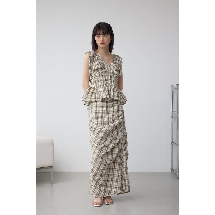 タックドレープチェックスカート | AZUL BY MOUSSY | 詳細画像3 