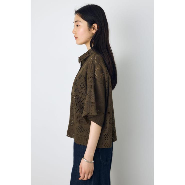 レースハーフスリーブシャツ | AZUL BY MOUSSY | 詳細画像23 