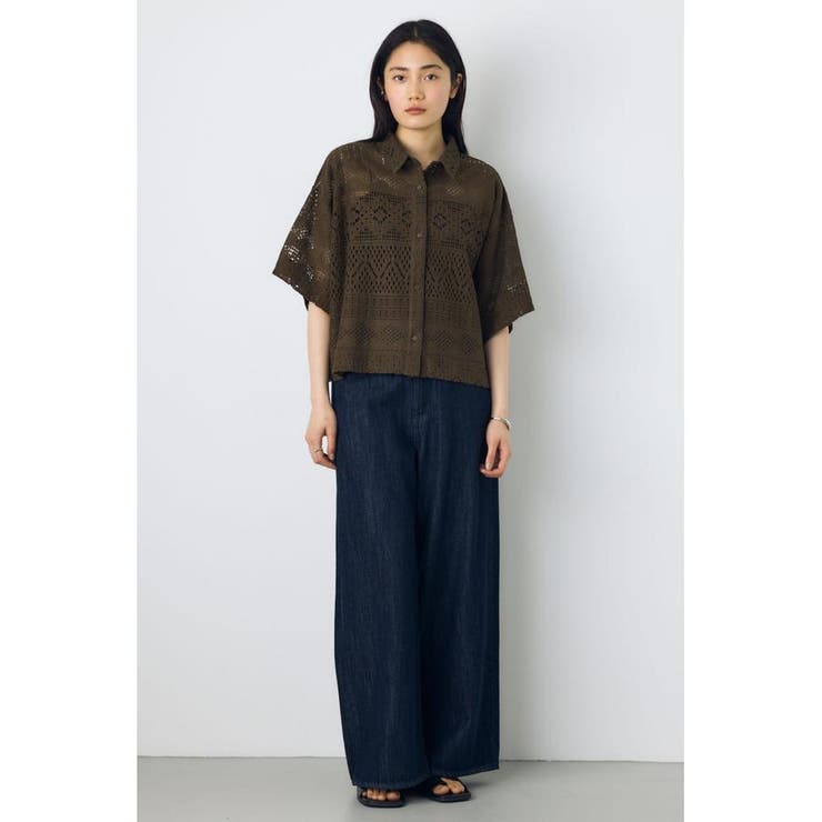 レースハーフスリーブシャツ | AZUL BY MOUSSY | 詳細画像25 