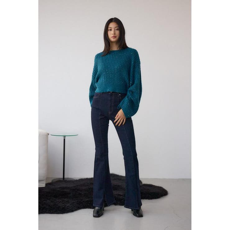 ドロストリングスパンコールラメニット | AZUL BY MOUSSY | 詳細画像24 