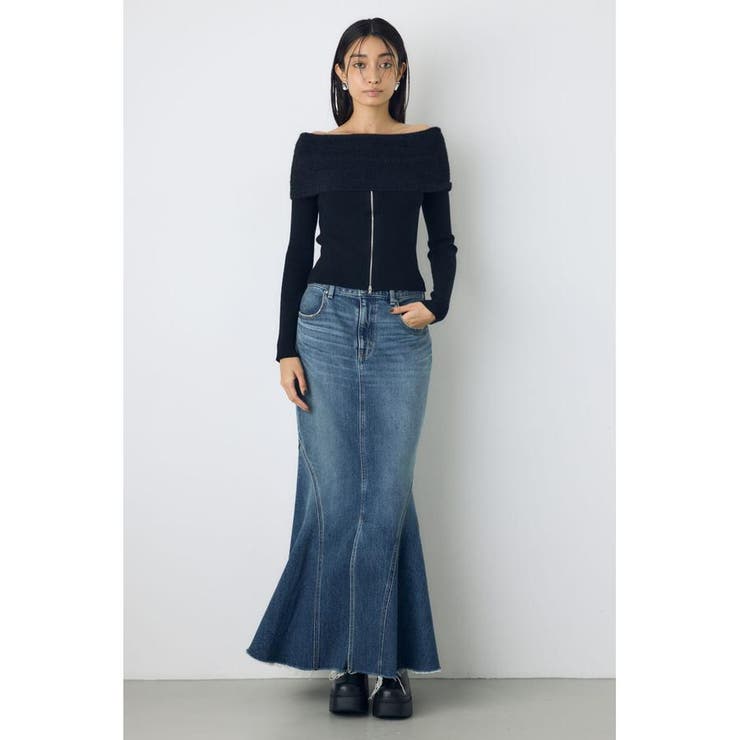 シャギーコンビジップオフショルニット | AZUL BY MOUSSY | 詳細画像12 