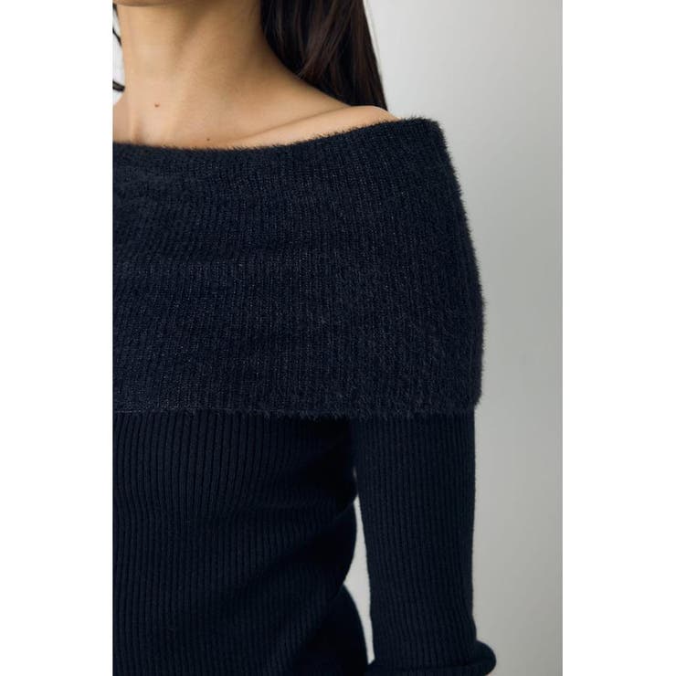 シャギーコンビジップオフショルニット | AZUL BY MOUSSY | 詳細画像13 