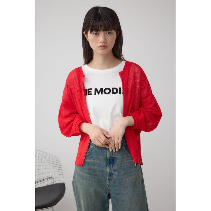 Wジップメッシュニットカーディガン | AZUL BY MOUSSY | 詳細画像25 
