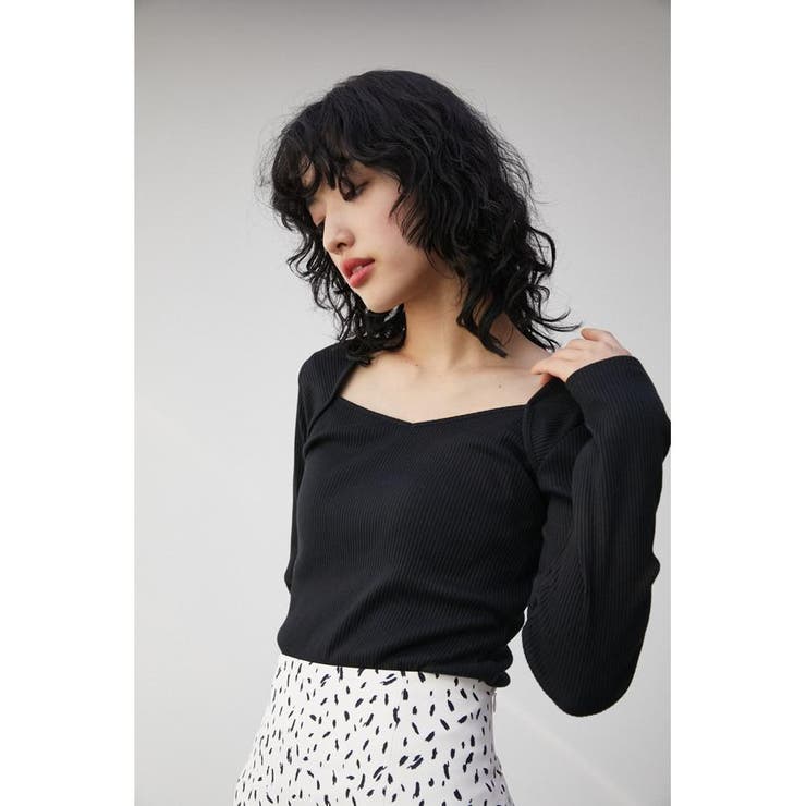 【希少/送料・関税無料/SS22】Layered S/S Top IRREGULAR NECK LAYERED TOPS[品番：AZLW0020700]｜AZUL BY