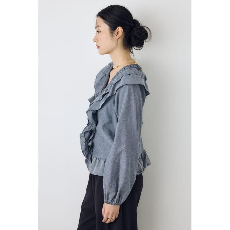フロントホックラッフルブラウス | AZUL BY MOUSSY | 詳細画像20 