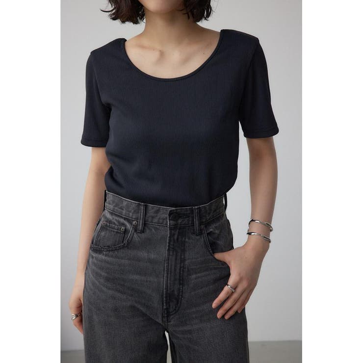 BLK | 2WAYドライタッチリブトップス | AZUL BY MOUSSY