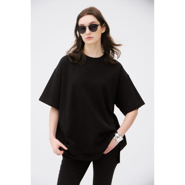 BLK | プレミアムコットンオーバーシルエットTシャツ | AZUL BY MOUSSY