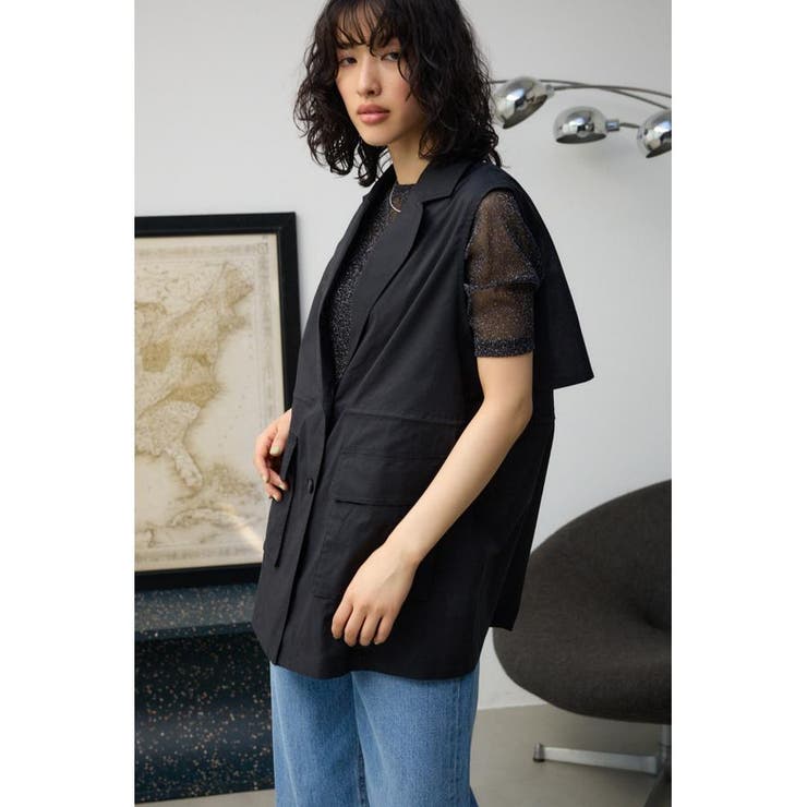 ドロストリングシアーベスト | AZUL BY MOUSSY | 詳細画像13 