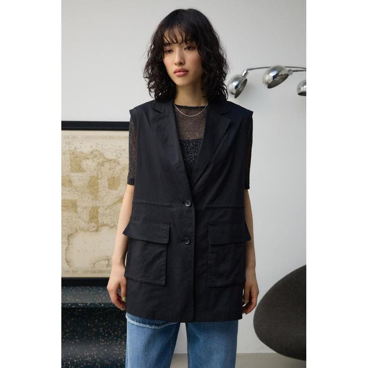 ドロストリングシアーベスト | AZUL BY MOUSSY | 詳細画像16 