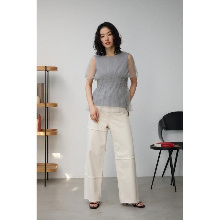 チュールレイヤードペプラムトップス | AZUL BY MOUSSY | 詳細画像22 